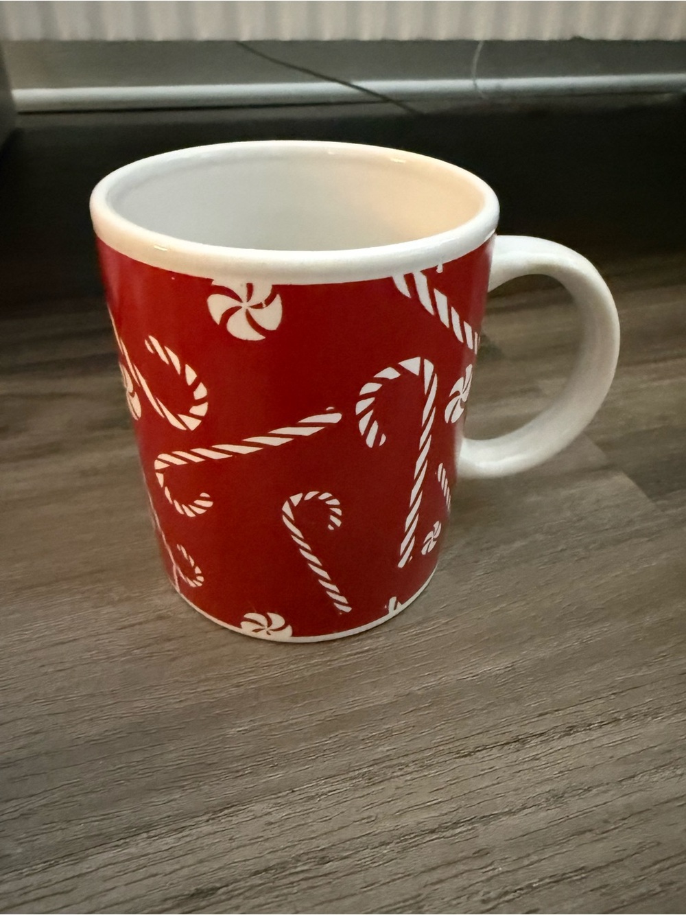 Totally Today Candy Cane Christmas Mug Red & White Holiday Cup 6 oz